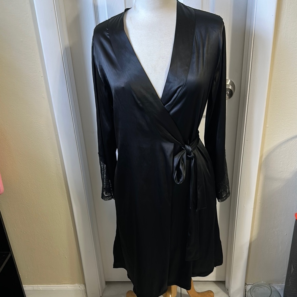 Victoria's Secret Black Lace Robe